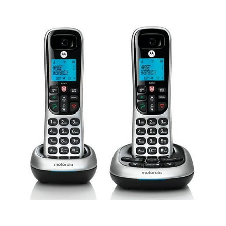 Motorola - MOTO-CD4012 Expandable Cordless Phone System with Digital Answering System - Black