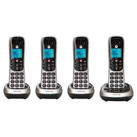 Motorola CD4014 CD4 Series Digital Cordless Telephone with Answering Machine (4 Handsets)-