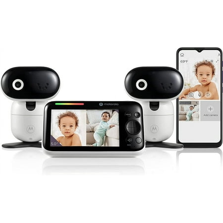 Motorola Connect 5.0" Wi-Fi Motorized Video Baby Monitor, 2 Camera Set