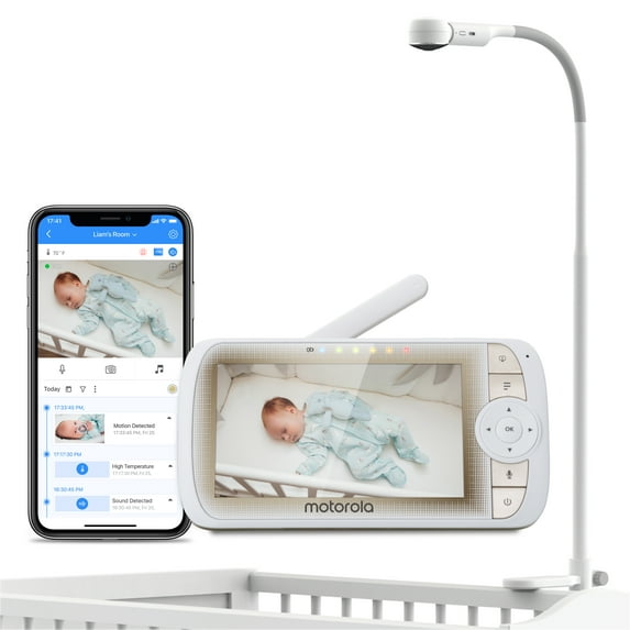 Motorola Connectview 65 Plus, 5" Wi-Fi Video Baby Monitor with Over-The-Crib Mount