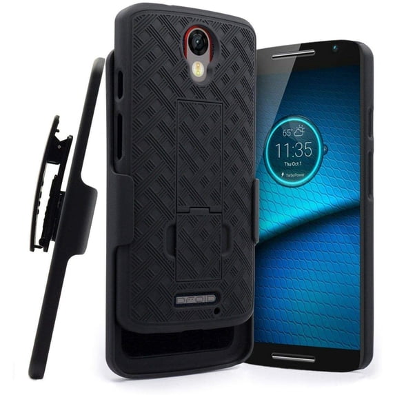 Motorola Droid Turbo 2 Belt Clip Holster Case - Black