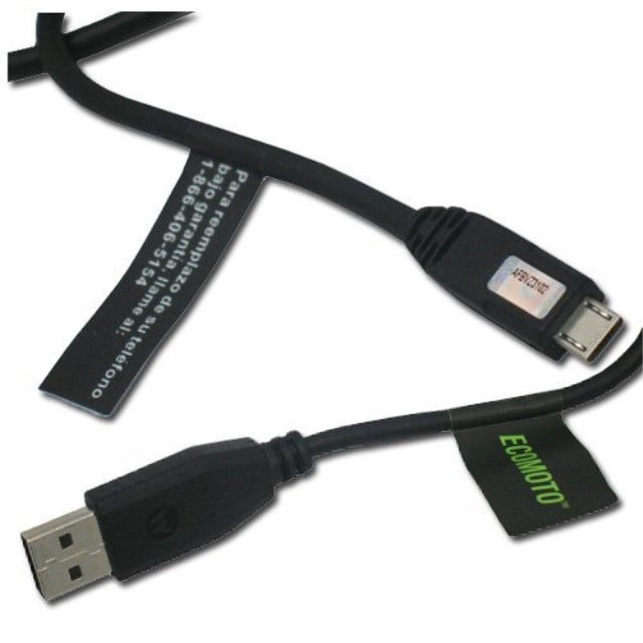 Motorola ECOMOTO USB Data Cable for Motorola DROID BIONIC, Motorola XOOM, Motorola CLIQ 2, CLIQ XT and Motorola DEFY - image 1 of 1