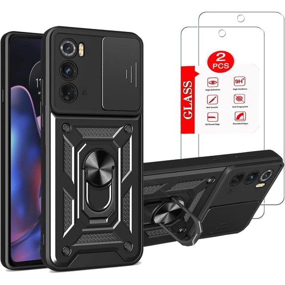 for Motorola Edge 2022 Case with [2 Pack] Glass Screen Protector, Moto ...