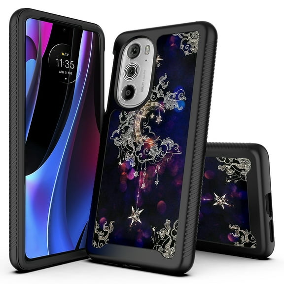 Motorola Edge 2022 Case, Rosebono Hybrid Graphic Design Pattern Cover Case For Motorola Edge 2022 (Wiccan)