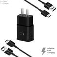 thumbnail image 1 of for Motorola Edge+ (2022) Charger! Adaptive Fast Charger Kit [1 Wall Charger + 2 Type-C Cables] True Digital Adaptive Fast Charging uses dual voltages for up to 50% faster charging! Black, 1 of 3