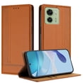 thumbnail image 1 of for Motorola Edge (2023) Purse Case, Magnetic Closure Business PU Leather Card Slots Wallet Phone Case, Flip Silicone TPU Bumper Protective Cover with Stand Shockproof Folio Case, Brown, 1 of 7