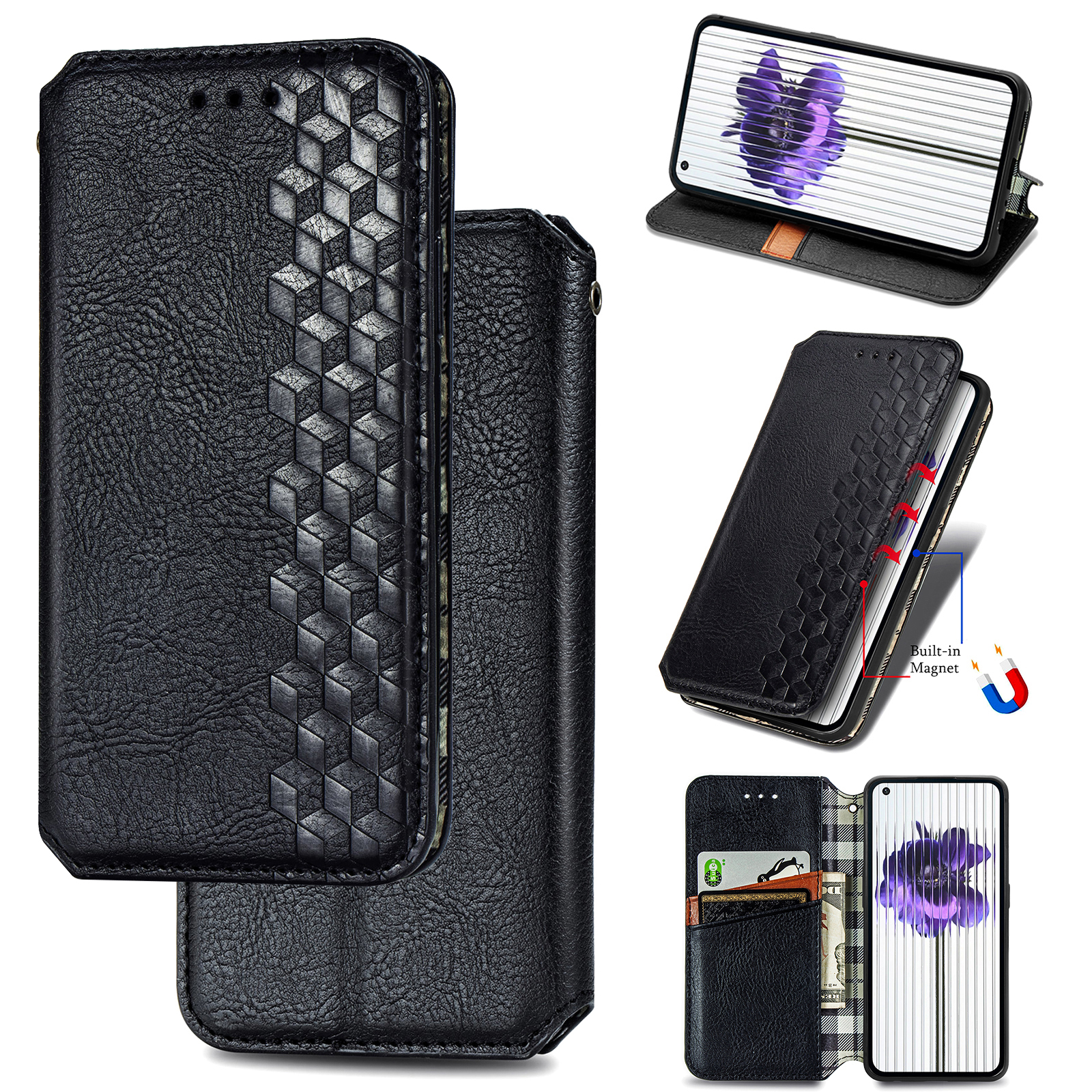 Custodia ESONG In Pelle Per Motorola Edge 30 Neo – Portafoglio Con Kickstand E RFID (blu)