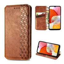 for Motorola Edge 2024 Wallet Case, Vintage PU Leather Flip Case with Card Holder Kickstand Hidden Magnet Folio Case Book Cover Compatible with Motorola Edge 2024 - Brown