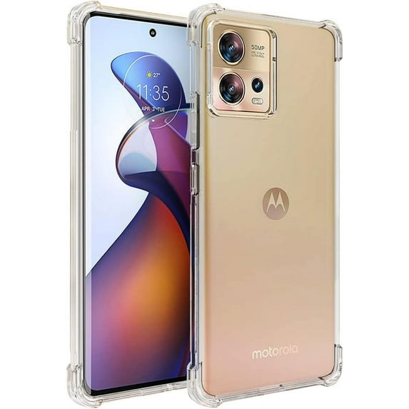 for Motorola Edge 30 Fusion Case,Moto S30 Pro Case Clear Transparent Reinforced Corners TPU Shock-Absorption Flexible for Moto Edge 30 Fusion Case(Clear)