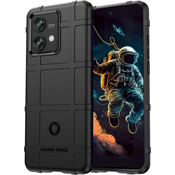 for Motorola Edge 40 Neo Case for Man, Heavy Duty Protection Shockproof Slim Phone Case Support Wireless Charging Cover for Motorola Edge 40 Neo HD Black