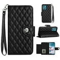 thumbnail image 1 of for Motorola Edge 40 Neo Wallet Case, Elegant Card Holder Cash Slot PU Leather Kickstand Wrist Strap Wallet Shockproof Protective Flip Women Girls Case Cover for Motorola Edge 40 Neo, Black, 1 of 7