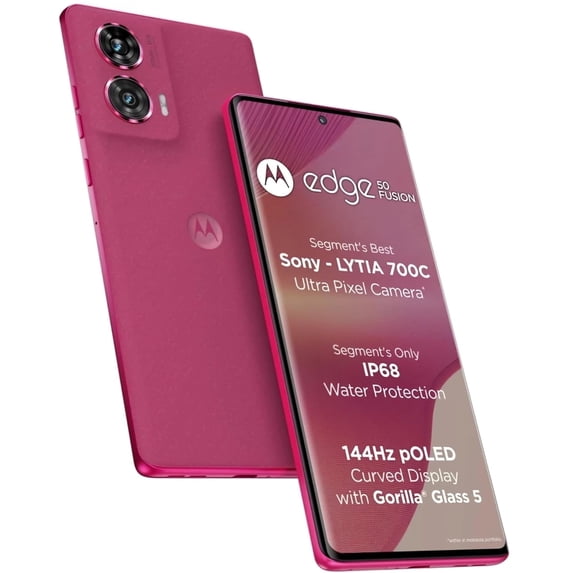 Motorola Edge 50 Fusion 2024 (256GB+8GB) GSM 5G Smartphone, 6.7" OLED, 50MP, Pink