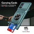 thumbnail image 1 of For Motorola Edge 50 Fusion Phone Case with Finger Ring Holder Kickstand, Card Slots，Heavy Duty Shockproof Rugged Protective Working with Magnetic Car Phone Mount,Green, 1 of 7