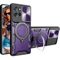 thumbnail image 1 of for Motorola Edge 50 Neo 5G 6.4"  Case with Magnetic Ring Kickstand, Rugged Military Grade Shockproof Heavy Duty Case with Slide Camera Lens Cover for Motorola Edge 50 Neo JS-Purple, 1 of 10