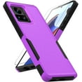 thumbnail image 1 of for Motorola Edge Plus 2023 Case: Dual Layer Protective Heavy Duty Cell Phone Cover Shockproof Rugged with Screen Protector - Military Protection Bumper Tough - Motorola Moto Edge+ Plus 2023, Purple, 1 of 15