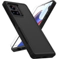 thumbnail image 1 of for Motorola Edge Plus 2023 Case: Dual Layer Protective Heavy Duty Cell Phone Cover Shockproof Rugged with Screen Protector - Military Protection Bumper Tough - Motorola Moto Edge+ Plus 2023, Black, 1 of 9
