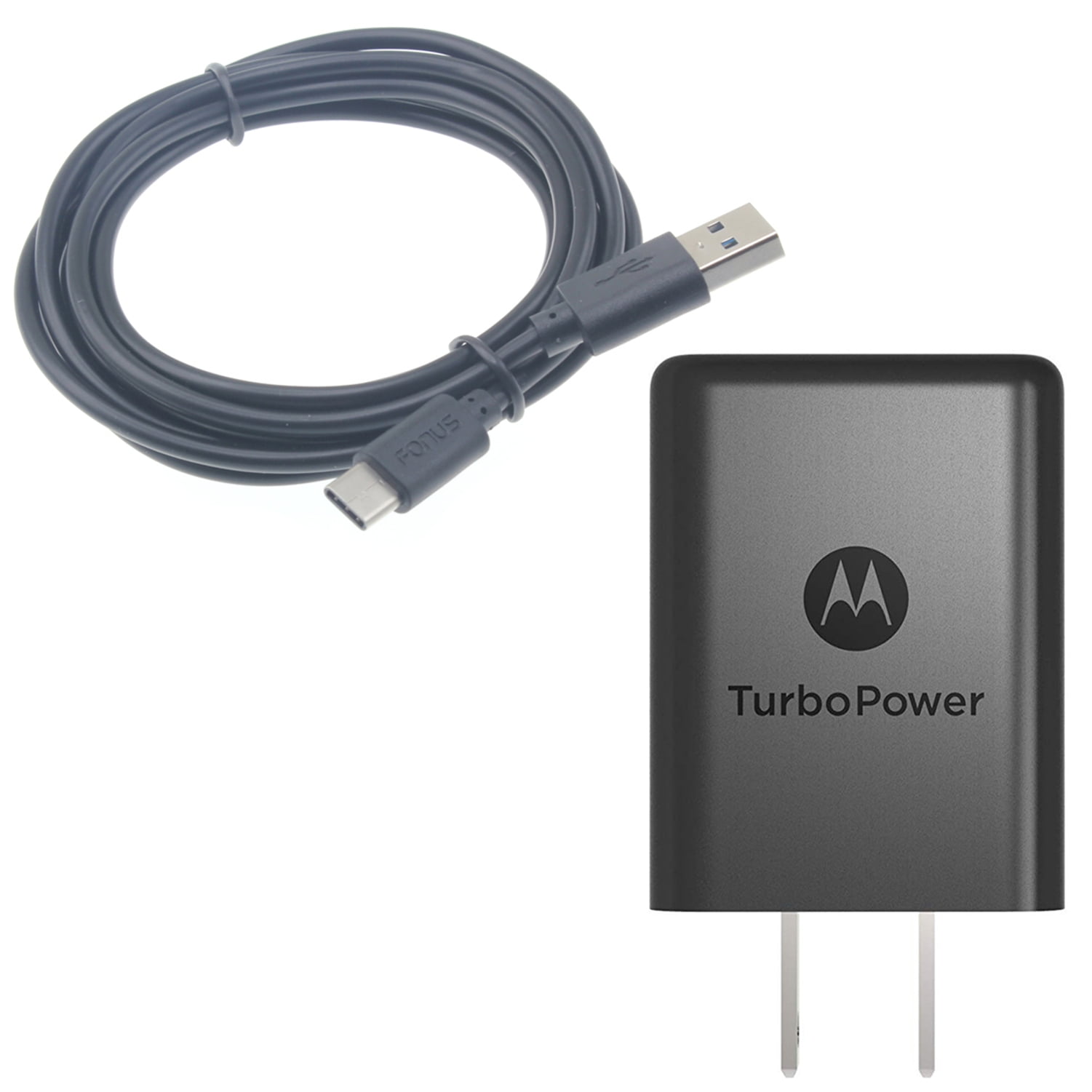 For Motorola Edge Plus (2023) - TurboPower QC3.0 15W Fast Home Charger, 6ft TYPE-C Cable Quick Power Adapter Travel Wall AC Plug Long Cord Compatible With Motorola Edge+ (2023) Phone