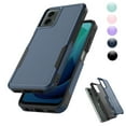 thumbnail image 1 of For Motorola G 5G 2024 Case, 2 in 1 PC Phone Case for Moto G 5G 2024 6.6 inch, Njjex Heavy Duty Rubber & Rugged Shockproof Full Body Protection Case Cover - Blue, 1 of 7
