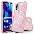 thumbnail image 1 of Motorola G Power 2022 Case， Moto G Pure Case, Rosebono Hybrid Graphic Design Pattern Hard Back Pannel Cover Case For Moto G Power 2022 (Pink Shell), 1 of 4
