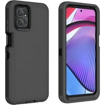 Motorola G Power 2023 Heavy Duty Case, Shock Proof-Shatter Resistant - Rubber- Compatible for iPhone Motorola G Power 2023, Color Black - By Entronix
