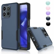 For Motorola G Power 5G 2025 Case, 2 in 1 PC Phone Case for Moto G Power 5G 2025 Case, Njjex Heavy Duty Rubber & Rugged Shockproof Full Body Protection Case Cover - Blue
