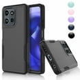 thumbnail image 1 of For Motorola G Power 5G 2025 Case, 2 in 1 PC Phone Case for Moto G Power 5G 2025 Case, Njjex Heavy Duty Rubber & Rugged Shockproof Full Body Protection Case Cover - Black, 1 of 7