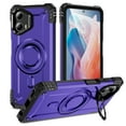 thumbnail image 1 of for Motorola G Pure Armor Case with Kickstand, Luxury Military-Grade Drop Protection Heavy Duty Magnetic Phone Case, Compatible with MagSafe Accessories, for Motorola G Pure, Purple, 1 of 7