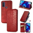 thumbnail image 1 of for Motorola G Pure Wallet Case, Vintage PU Leather Flip Case with Card Holder Kickstand Hidden Magnet Folio Case Book Cover Compatible with Motorola G Pure - Red, 1 of 7