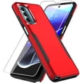thumbnail image 1 of for Motorola G Stylus 5G 2022 Case, with Screen Protector,[ Grade Drop Tested] Heavy-Duty Tough Rugged Shockproof Protective Case for Motorola Moto G Stylus 5G 2022, Red, 1 of 12