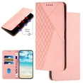thumbnail image 1 of Motorola G Stylus 5G 2022 Premium PU Leather Case Diamond Patterned, Wallet Folio Case Book Design Magnetic Closure with Kickstand and ID Holder Credit Card Slots Shockproof Phone Case,Rosegold, 1 of 10