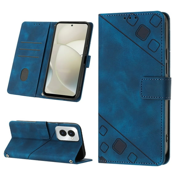 for Motorola G Stylus 5G (2025) Crossbody Wallet Case with Card Holder, Flip Folio Book Style Leather Shockproof Protective Phone Cover with Shoulder Strap for Motorola G Stylus 5G (2025), Blue