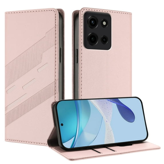 For Motorola G Stylus 5G (2025) PU Leather Wallet Phone Case,Exquisite Embossed Designing,Flip Folio Cover,With Kickstand Credit Card Holders Slots,Magnetic Closure Shockproof Phone Case,Pink