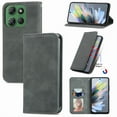 thumbnail image 1 of for Motorola G Stylus 5G 2025 Wallet Case, Card Slots Holder Magnetic Closure Folio Phone Cover with Kickstand Bracket Luxury PU Leather TPU Inner Shell Shockproof Protective Case, Gray, 1 of 6