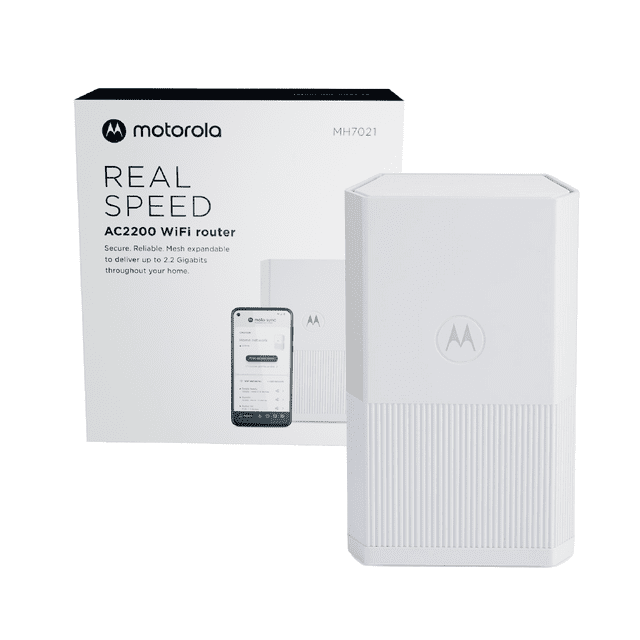 Motorola Gigabit Smart Home WiFi Router Coverage up to 2000 sq ft | WiFi Mesh System Compatible | AC2200 WiFi | Fast Setup, Security, Adblocking + Parental Controls with The Motosync app