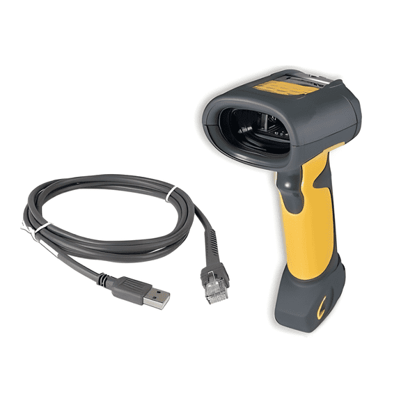 Motorola LS3408-FZ20005R Rugged Barcode Scanner with USB Cable Industrial Handheld 1D Laser Scanner