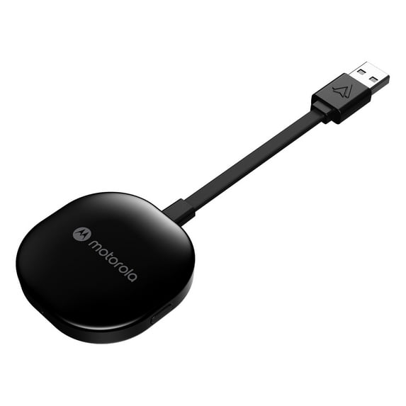 Motorola Sound MA1 Wireless Android Auto Car Adapter - Instant Connection Using Google-Licensed Bridge Technology from Smartphone to Screen - USB Type-A Plug-in - Secure Gel Pad
