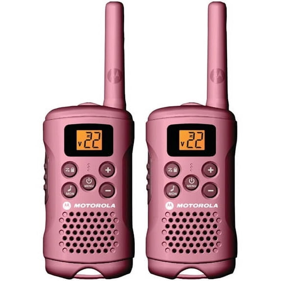 Motorola MG167A Two-Way Radio, FRS/GMRS 16-Mile, 22-Channel Walkie Talkies, Pink