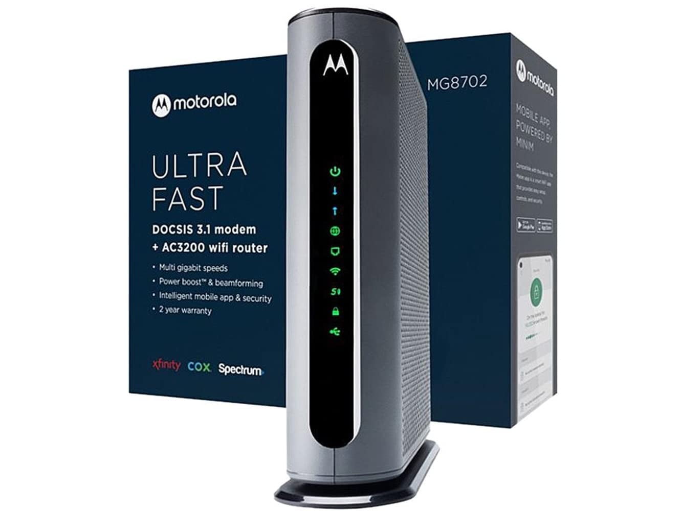 Motorola MG8702 DOCSIS 3.1 Cable Modem + WiFi Router (High Speed
