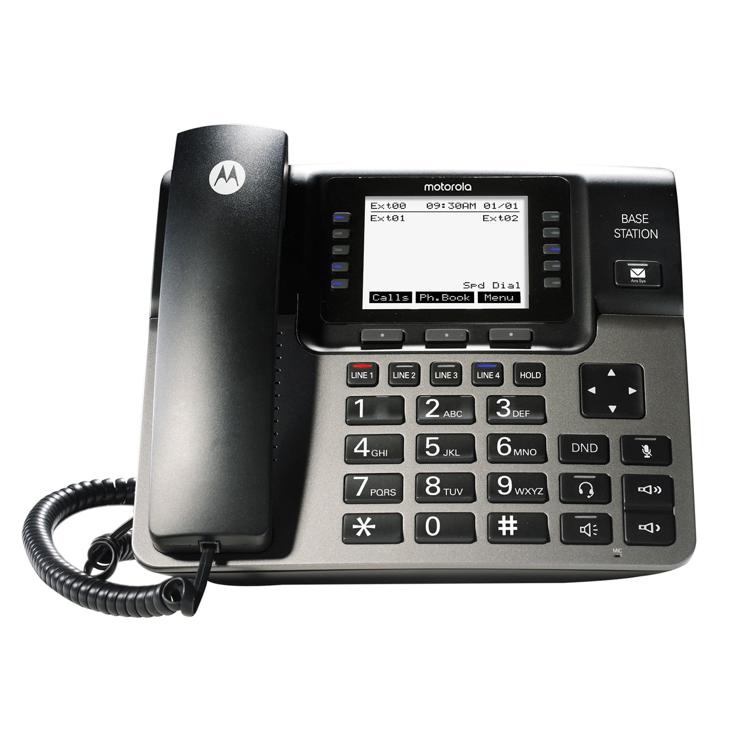 Motorola ML1000 Desk Phone Base Station With Digital Receptionist And Digital Answering System