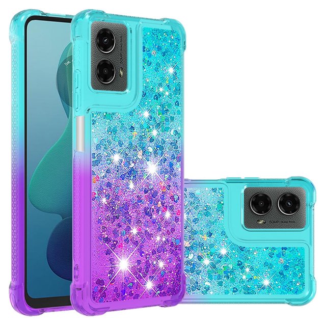 Motorola MOTO G Play 5G 2024 Case, Liquid Glitter Funny Bling Shiny