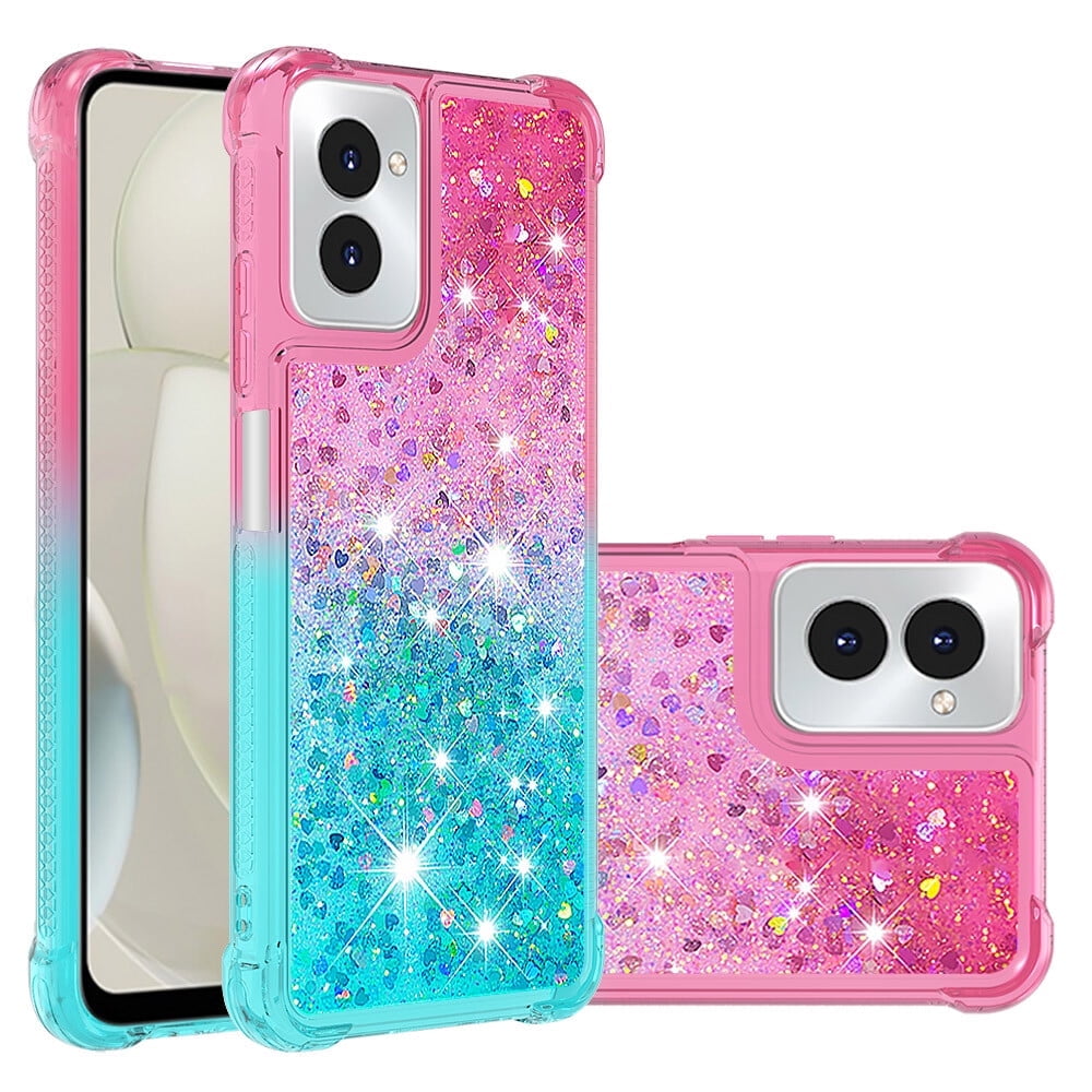 Motorola MOTO G Power 5G 2024 Case, Liquid Glitter Funny Bling Shiny