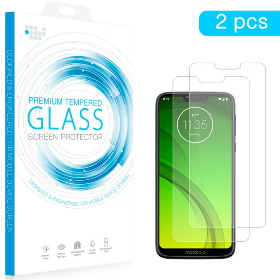 Motorola MOTO G7 POWER [2 Pack] Tempered Glass Screen Protector [Anti-Bubble][9H Hardness][HD Clear][Anti-Scratch][Case Friendly] Screen Protector Film Guard for MOTOROLA Moto G7 Power G7 Supra