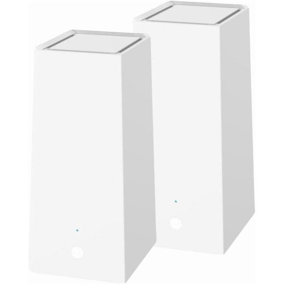 Motorola MQ20 WiFi 6E Router with Easy Mesh, Tri-Band 8.4 Gbps Speed, 3000 sq. ft Coverage, Advanced Parental Controls, Next-Gen Security & Seamless Device Management, White, Dual Pack