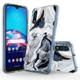 thumbnail image 1 of Motorola Moto E (2020) Case, Rosebono Bling Glitter Sparkle Black and White Marble Graphic Fashion Cute Colorful Skin Cover Shockproof Case for Motorola Moto E (2020), 1 of 5
