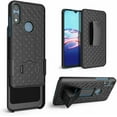 thumbnail image 1 of for Motorola Moto E (2020) Moto E7 Phone Case Dual Layer Full-Body Rugged Clear Back Case Drop Resistant Shockproof Case with Built In Screen Protector (Black), 1 of 3