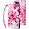 thumbnail image 1 of for Motorola Moto E13 Wallet Case with Card Slot Holder Kickstand - Lovely Colorful Pattern PU Leather Flip Phone Case Cover for Motorola Moto E13 Cherry Blossoms, 1 of 17
