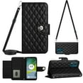 thumbnail image 1 of for Motorola Moto E13 Wallet Case RFID Blocking Card Slots Holder with Shoulder&Crossbody Strap, Magnetic Folio Kickstand Handbag Flip Phone Cover for Motorola Moto E13, Black, 1 of 8