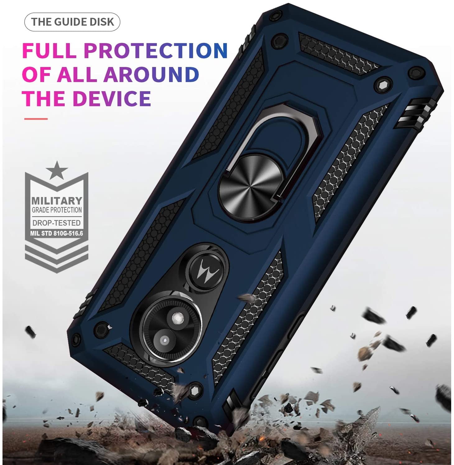 Starshop Case for Motorola Edge 5G UW, Drop Protection Ring