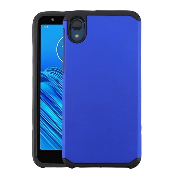 For Motorola Moto E6 Case, by Insten Astronoot Hard Plastic/Soft TPU Rubber Dual Layer [Shock Absorbing] Hybrid Case Cover compatible with Motorola Moto E6