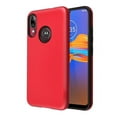 thumbnail image 1 of Motorola Moto E6 PLUS Phone Case Slim Hybrid Armor Shockproof Impact [Shock Absorption] Rubber Dual Layer Rugged Protective Hard PC Bumper Frame & Soft TPU RED Cover for Motorola Moto E6 Plus, 1 of 3